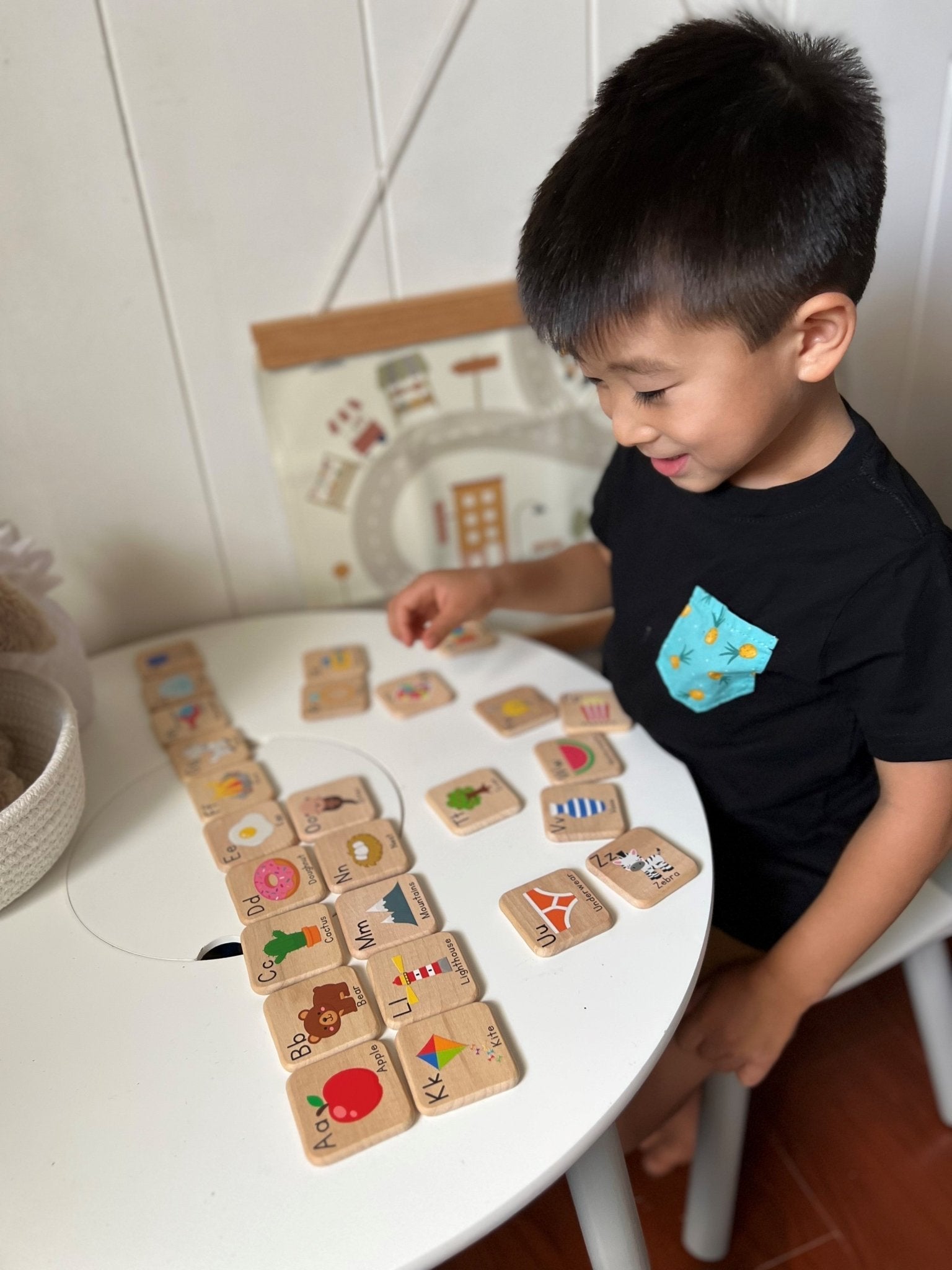 Tuiles d'apprentissage ABC