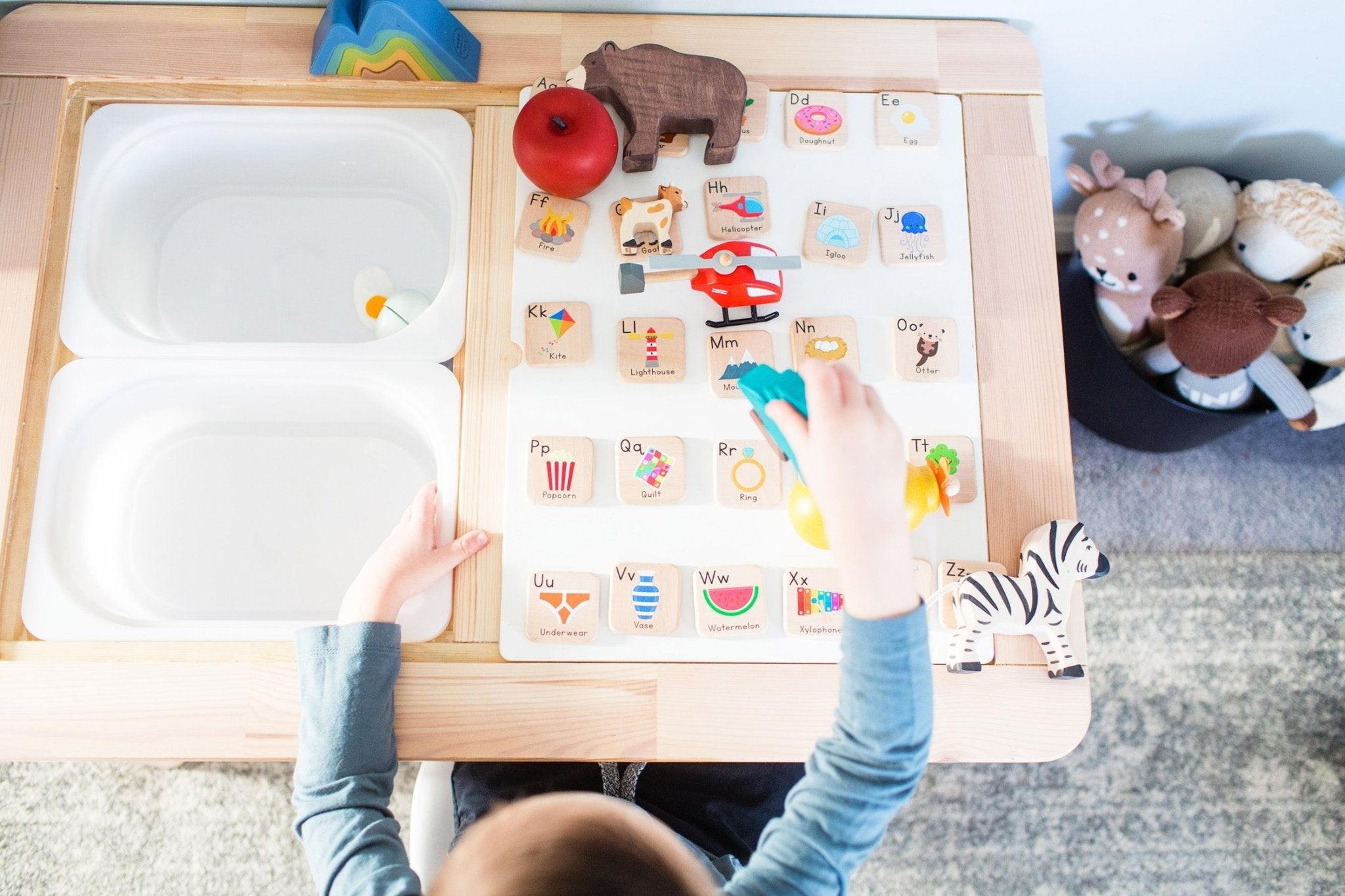 Tuiles d'apprentissage ABC