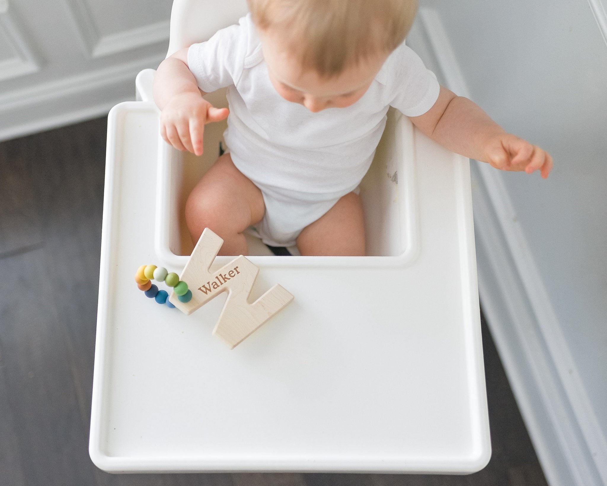 Jouet à Saisir Alphabet avec Perles de Dentition - Choisissez Votre Lettre