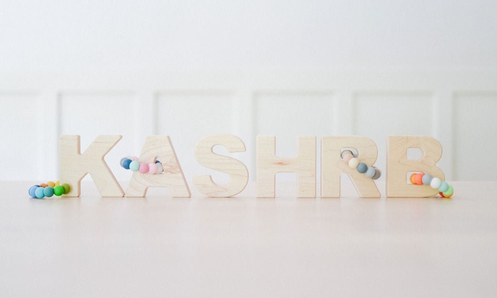 Jouet à Saisir Alphabet avec Perles de Dentition - Choisissez Votre Lettre