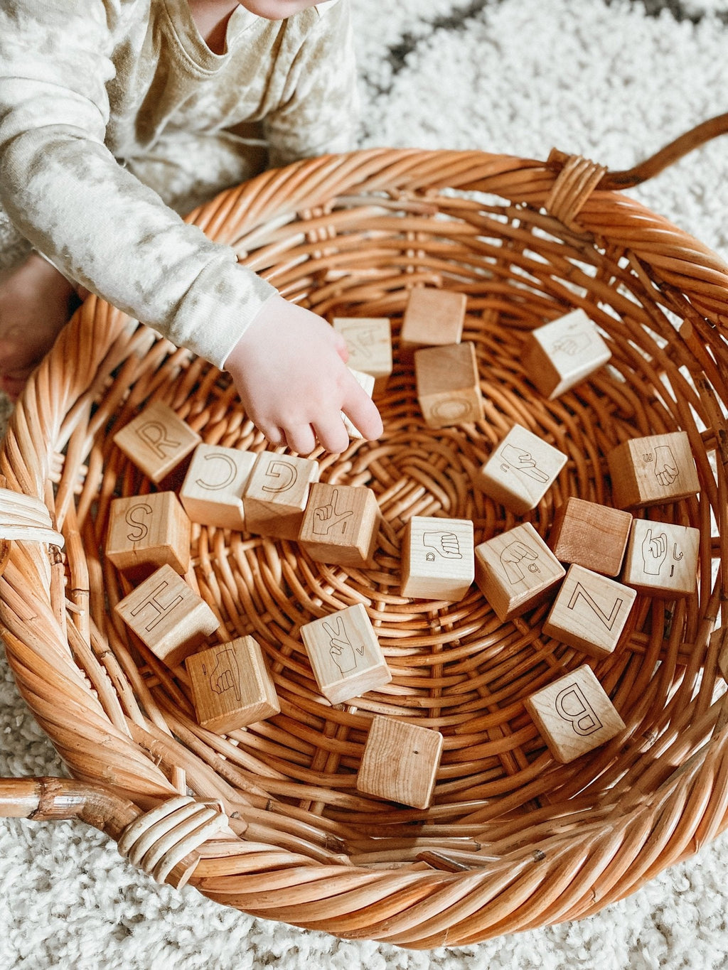 Blocs de l'alphabet en langue des signes américaine