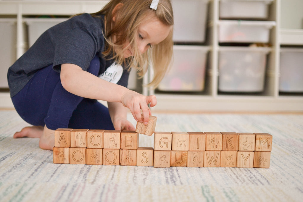 Blocs de l'alphabet en langue des signes américaine