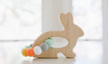 Jouet de préhension en bois lapin avec perles de dentition