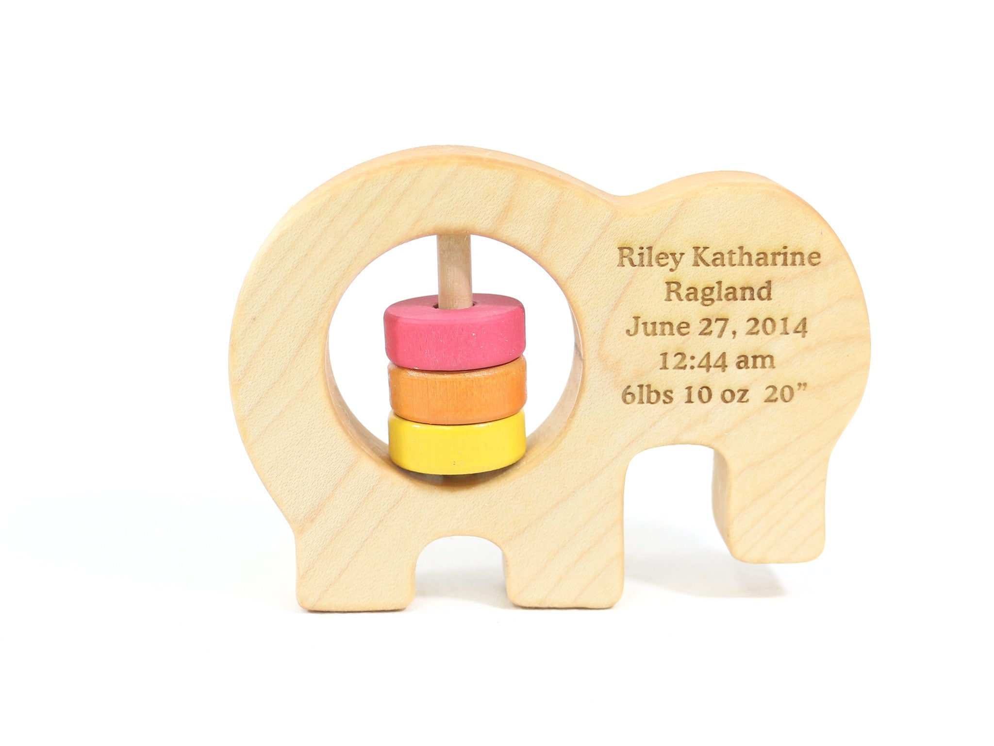 Hochet en bois éléphant