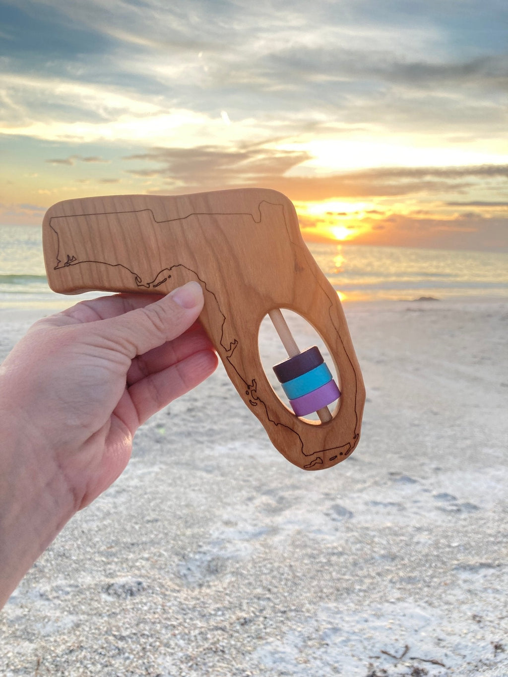 Hochet en bois pour bébé Florida State™
