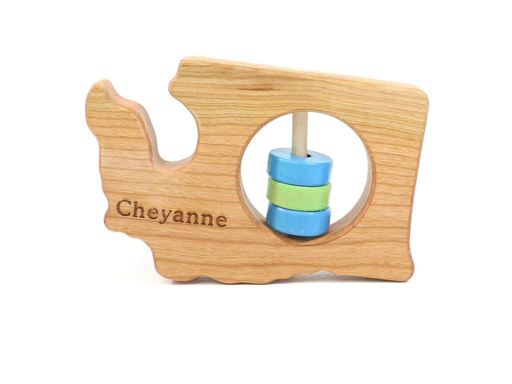 Hochet en bois Washington State™